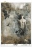 mężczyzna, anioł, kruki, orzeł, chmury, gotyk, vintage, melancholia, fantasy*man, angel, ravens, eagle, clouds, gothic, vintage, melancholy, fantasy